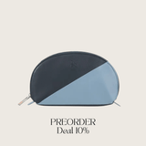 Kosmetiktasche S | Marine & Silber – Vorbestellung