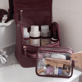 Kosmetiktasche mit Aufhängung M | Dunkelrot – Vorbestellung