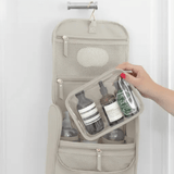 Kosmetiktasche mit Aufhängung M | Sand – Vorbestellung