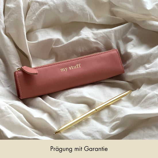 Pencil Case | Misty Rose & Gold