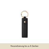 Keycharm Classic Grained Leather | Black & Gold