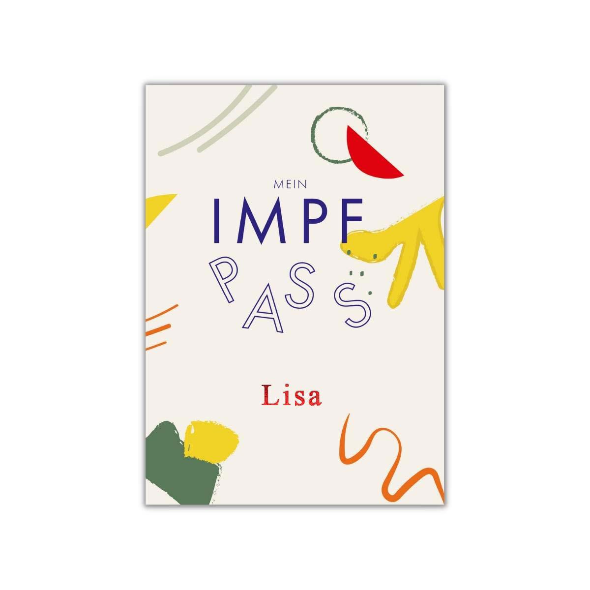 Impfpass Hülle für Kinder - Personalisierte Impfpass Hülle - Hülle für Impfpass - Stylische Impfpass Hülle mit Namen