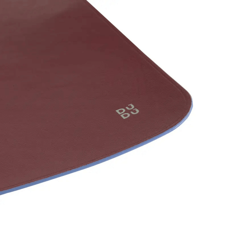 Cosmetic Bag Grained Leather | Dark Red & Gold