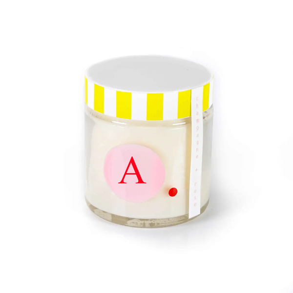 Buchstaben Kerze | Champagner & Rose