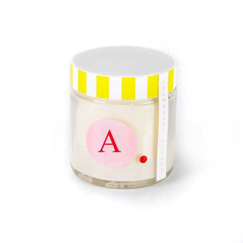 Buchstaben Kerze | Champagner & Rose