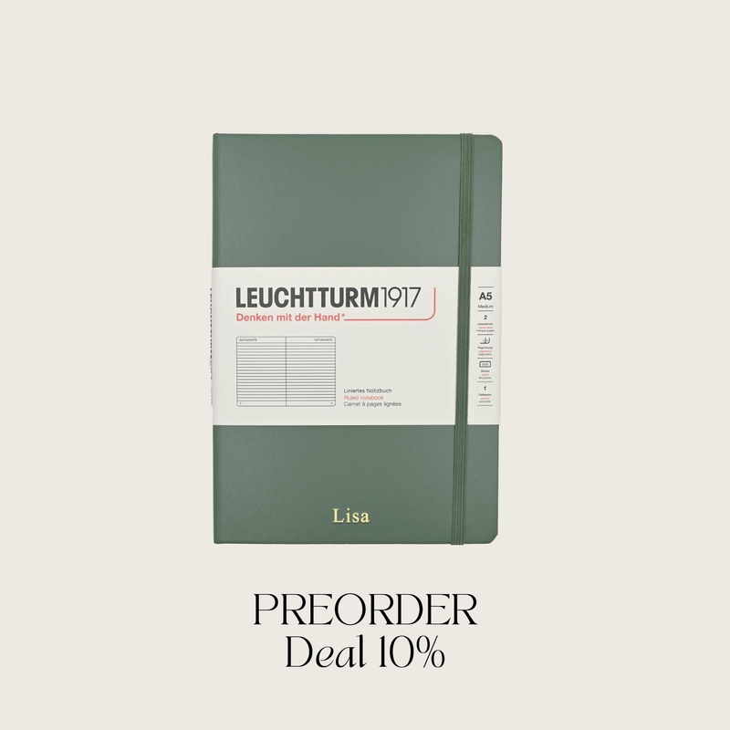 Notizbuch A5 Hardcover | Olive – Vorbestellung