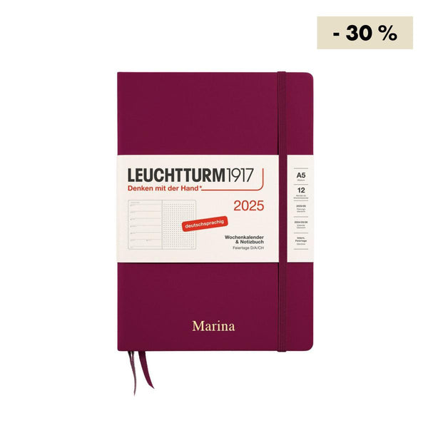 Wochenkalender 2025 & Notizbuch A5 | Port Red