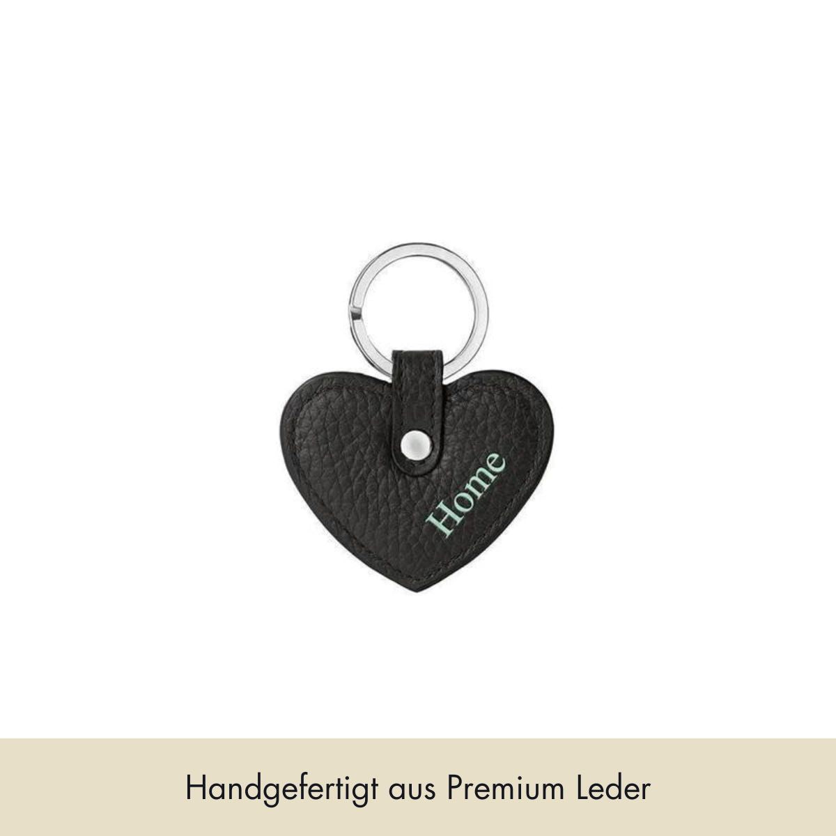 Heart Shape Keychain in Black Silver MERSOR