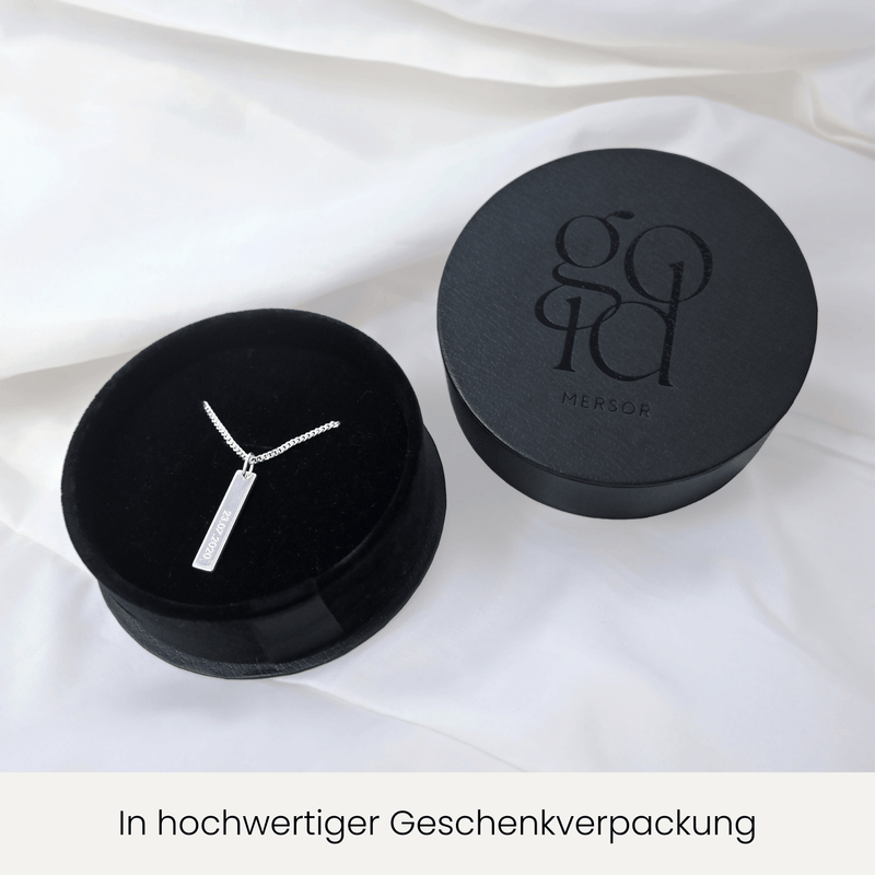 Personalised engraving pendant bar | silver