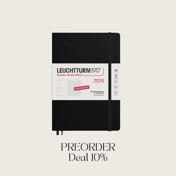 Wochenkalender 2026 A5 Hardcover | Schwarz – Vorbestellung
