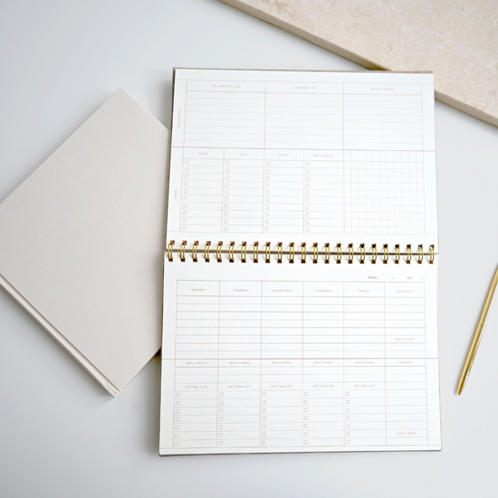 Weekly Desk Planner | Linen
