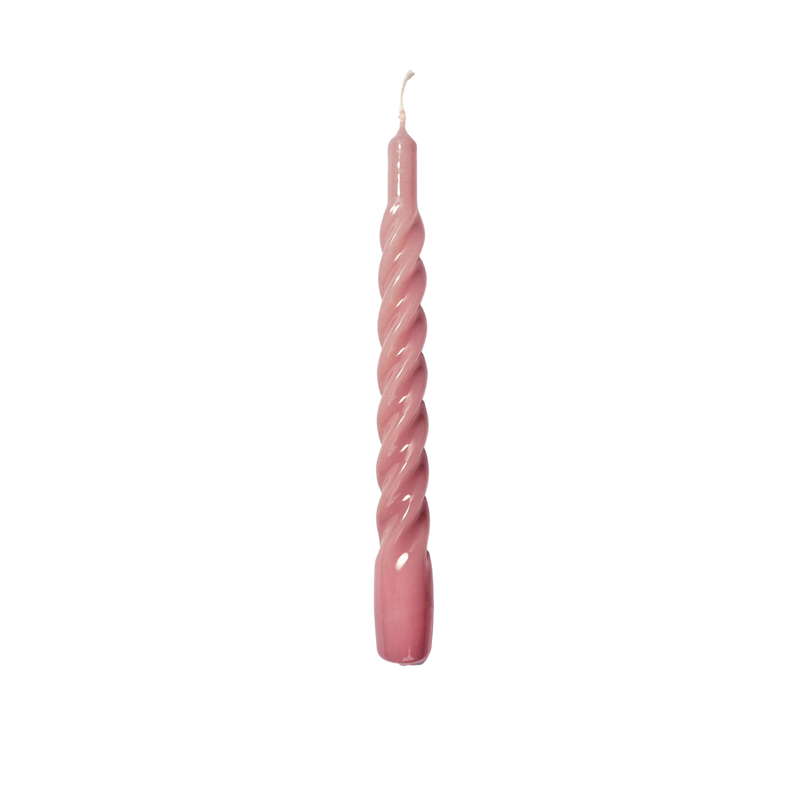 Gedrehte Kerze – Stabkerze Rosa – Gedrehte Stabkerze – Deko Kerze als Geschenk